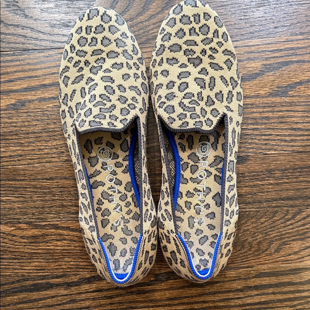 Rothy's Tan Leopard Print Flats